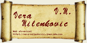 Vera Milenković vizit kartica